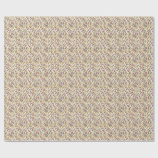 Papel De Regalo Arte de patrón de scroll floral vintage francés or