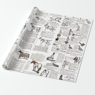 Papel De Regalo Arte de periódicos de publicidad de antigüedades d