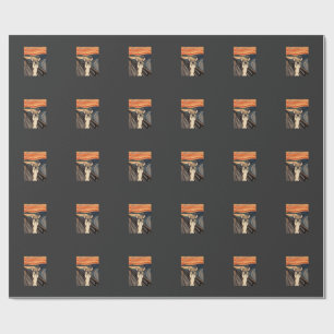 Papel De Regalo Arte de perro expresionista grita Chihuahua_1
