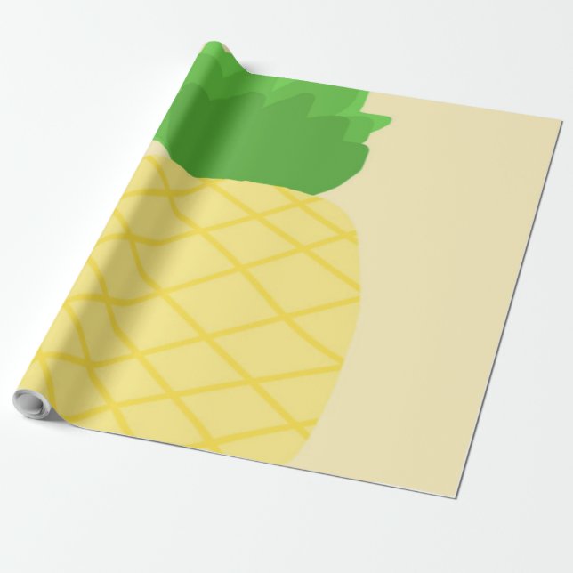 Papel De Regalo arte de pintar piña (Desenrollado)