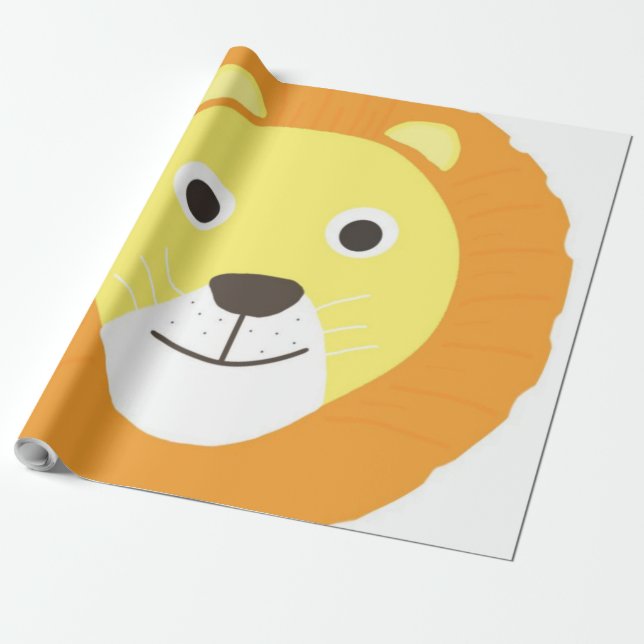 Papel De Regalo arte de pintura de león (Desenrollado)