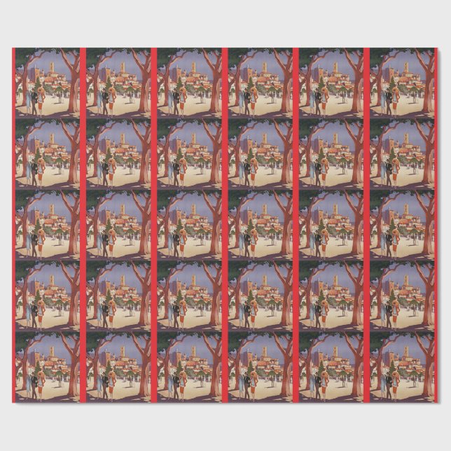 Papel De Regalo Arte de Verano Vintage Grasse (Superficie plana)
