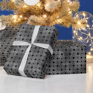 Papel De Regalo Arte Deco Elegante de Círculos Concéntricos de Pla
