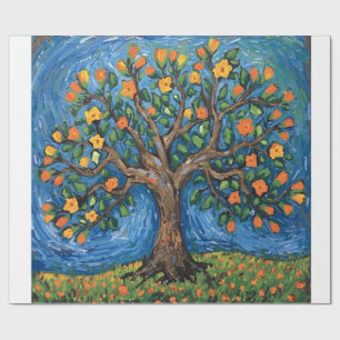 Papel De Regalo Arte del árbol de la vida, celta