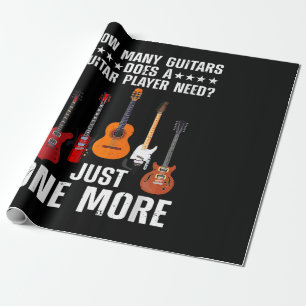 Papel De Regalo Arte divertido de guitarrista para hombres y mujer