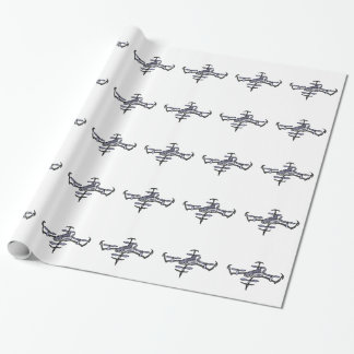 Papel De Regalo Arte divertido del abejón del tiburón