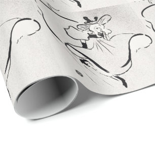 Papel De Regalo Arte en blanco y negro Jane Avril por Toulouse Lau