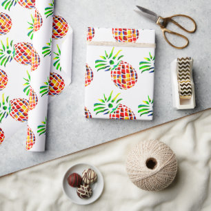 Papel De Regalo Arte funky de piña