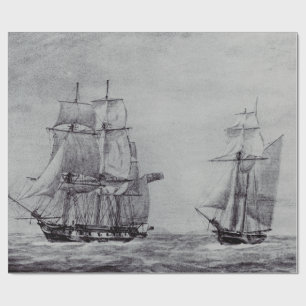 Papel De Regalo Arte gráfico de barcos finos Oceanic Trek