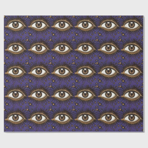 Papel De Regalo Arte Místico Celestial del Ojo que Todo lo Ve Vint