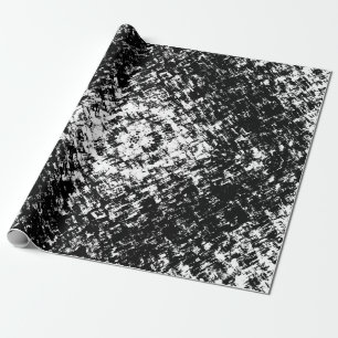 Papel De Regalo Arte moderno abstracto hipnótico en blanco y negro