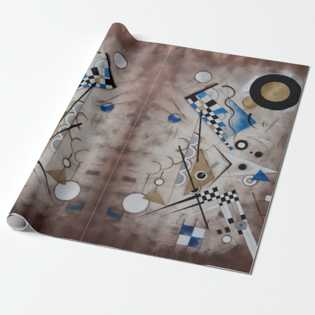 Papel De Regalo Arte moderno de los mediados de siglo abstractos (Desenrollado)