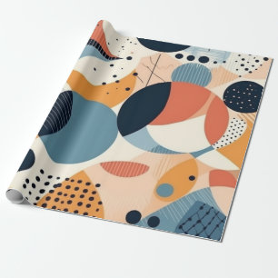 Papel De Regalo Arte Nuevo Inspirado en Verde Azul Coral Curvo Abs