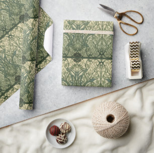 Papel De Regalo arte nuevo William Morris Algas Marinas Floral Vin