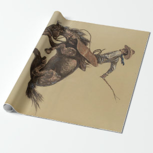 Papel De Regalo Arte occidental "Caballo Maldito" de Will James