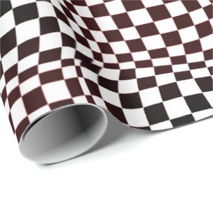 Papel De Regalo Arte óptico Taffi Blanco y negro