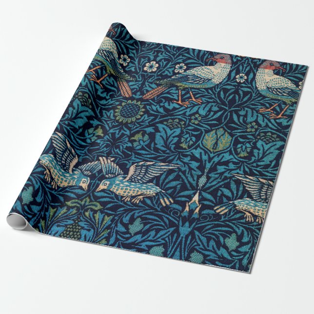 Papel De Regalo Arte para aves de William Morris (Desenrollado)