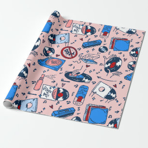 Papel De Regalo arte pop coleccionista de discos amante de la músi