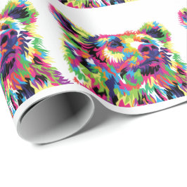 Papel De Regalo Arte pop de colores grizzly