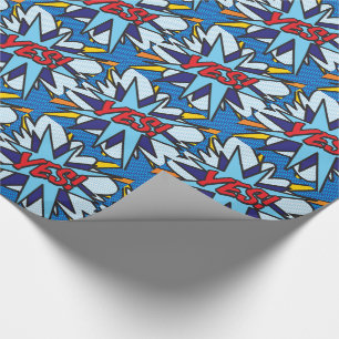 Papel De Regalo Arte Pop de Cómic SÍ