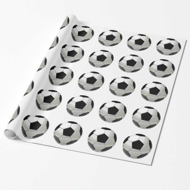 Papel De Regalo Arte pop de la pelota de fútbol (Desenrollado)