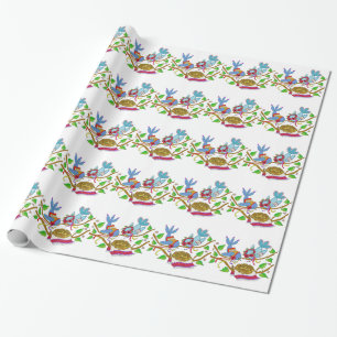 Papel De Regalo Arte popular de los pájaros ucranianos de la boda