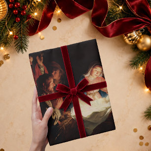 Papel De Regalo Arte religioso de la Sagrada Familia Natividad Nav