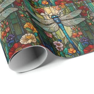 Papel De Regalo Arte retro novedad libélula moda boho