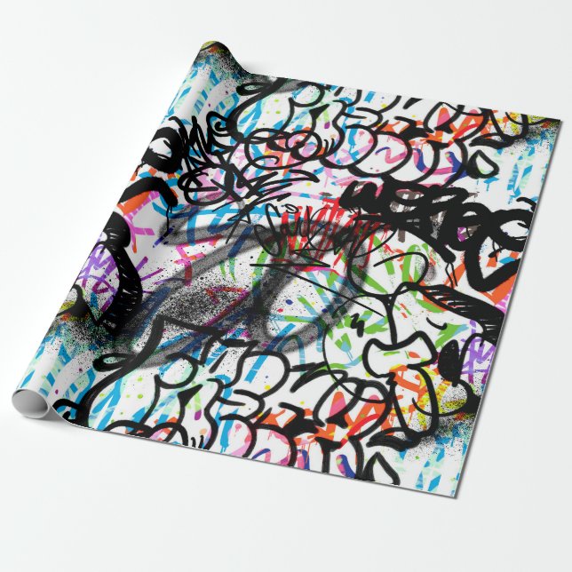Papel De Regalo Arte urbano Patrón de arte graffiti  (Desenrollado)