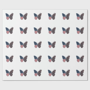 Papel De Regalo Arte vectorial de mariposa de la paz patriótica vi