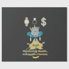 Papel De Regalo Arte zen del mono que manifiesta riqueza