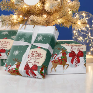 Papel De Regalo Artesanía de Navidades de renos del Polo Norte ret