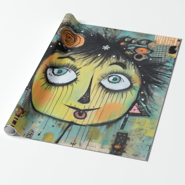 Papel De Regalo ArtLady 11 Encantadora y angustiada (Desenrollado)