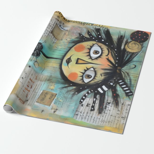 Papel De Regalo ArtLady 14 Encantadora y angustiada (Desenrollado)