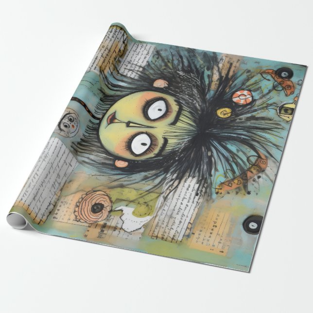 Papel De Regalo ArtLady 18 Encantadora y angustiada (Desenrollado)