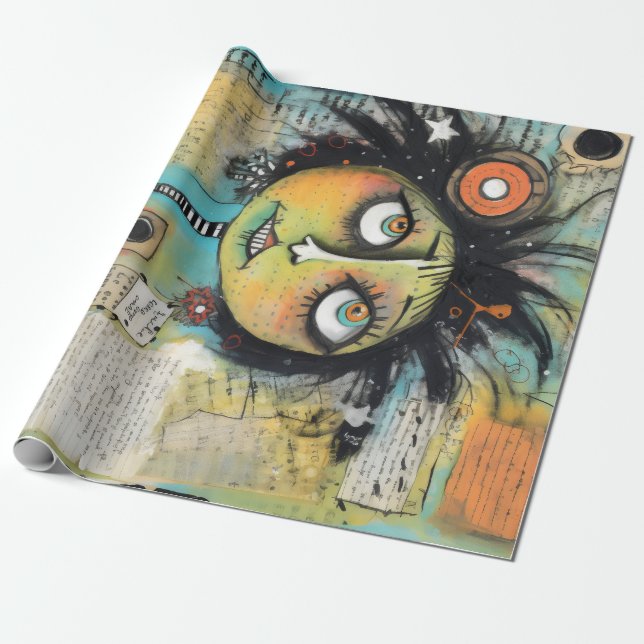 Papel De Regalo ArtLady 19 Encantadora y angustiada (Desenrollado)