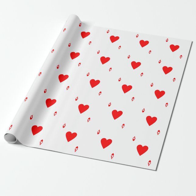 Papel De Regalo As de corazones (Desenrollado)
