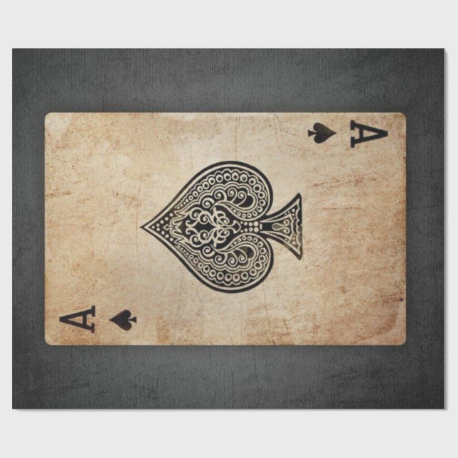 Papel De Regalo As de espadas lanzar almohada (Superficie plana)