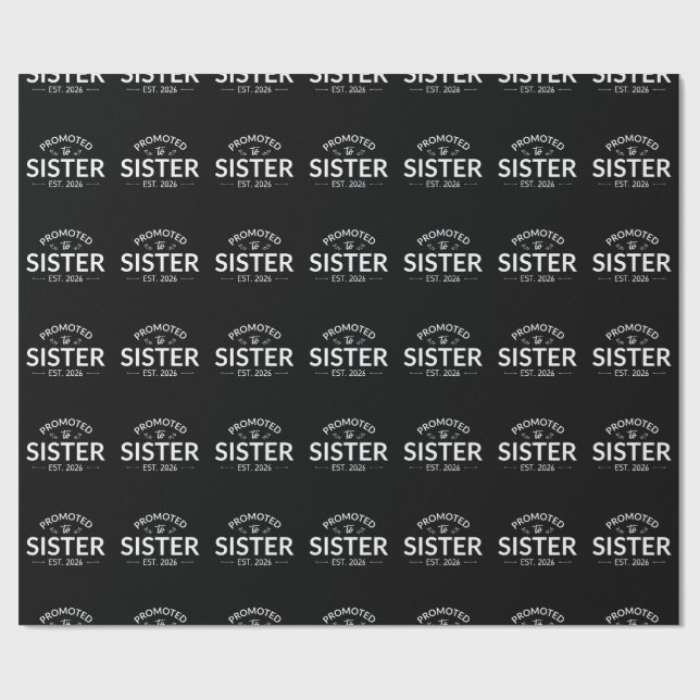 Papel De Regalo Ascendida a Hermana Est. 2026 II (Superficie plana)