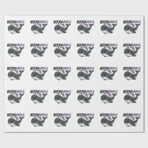 Papel De Regalo Asexuwhale" Ballena Divertida Mar LGBTQ Orgullo As