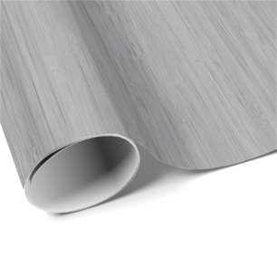 Papel De Regalo Ash Gray Bamboo Wood Grain Look