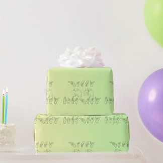 Papel De Regalo ASL Feliz cumpleaños/Rótulos de mano y ortografía 