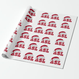 PAPEL DE REGALO ASL HO HO HO HO HO GORRA