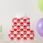 Papel De Regalo Asombroso regalo de Halloween del Skeleton Red Sku<br><div class="desc">Papel envuelto de cráneo rojo espeluznante para fiestas de cumpleaños con temática de Halloween,  duchas de bebé con temática de horror o regalos de boda de Halloween.</div>