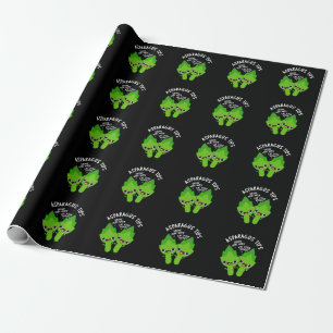 Papel De Regalo Asparagus Tips Funny Veggie Pun Dark BG