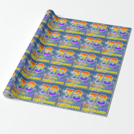 Papel De Regalo Aspecto de arcoíris "73" y "FELIZ CUMPLEAÑOS", Nub