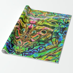 Papel De Regalo Aspecto de mariposa de Abalone irlandés