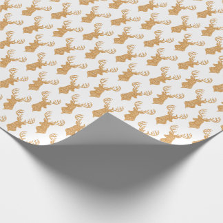 Papel De Regalo Astas grandes del macho del falso purpurina