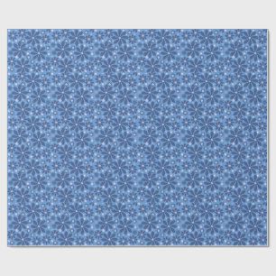Papel De Regalo Astillas de patrón floral azul - Elegante escritor