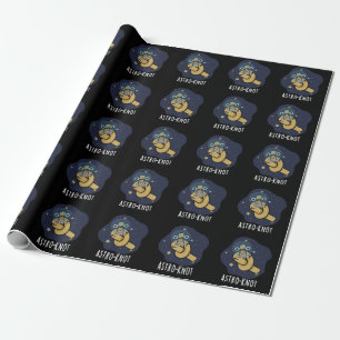 Papel De Regalo Astro-nudo divertido chiste de astronauta con fond
